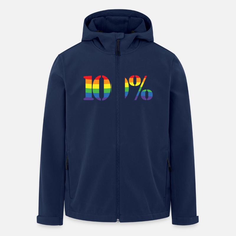 100% Regenbogen - Recycelte Männer Softshell-Jacke von Stanley/Stella - Navy