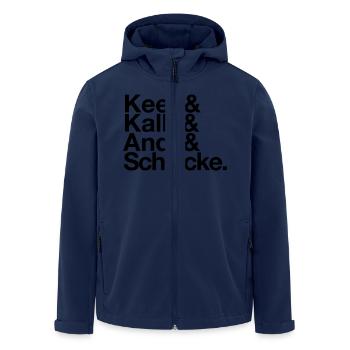 Keek&Kalle&Andy&Schlucke. - Recycelte Männer Softshell-Jacke von Stanley/Stella - Navy - Vorne - AI Model Male 185 light (185cm)