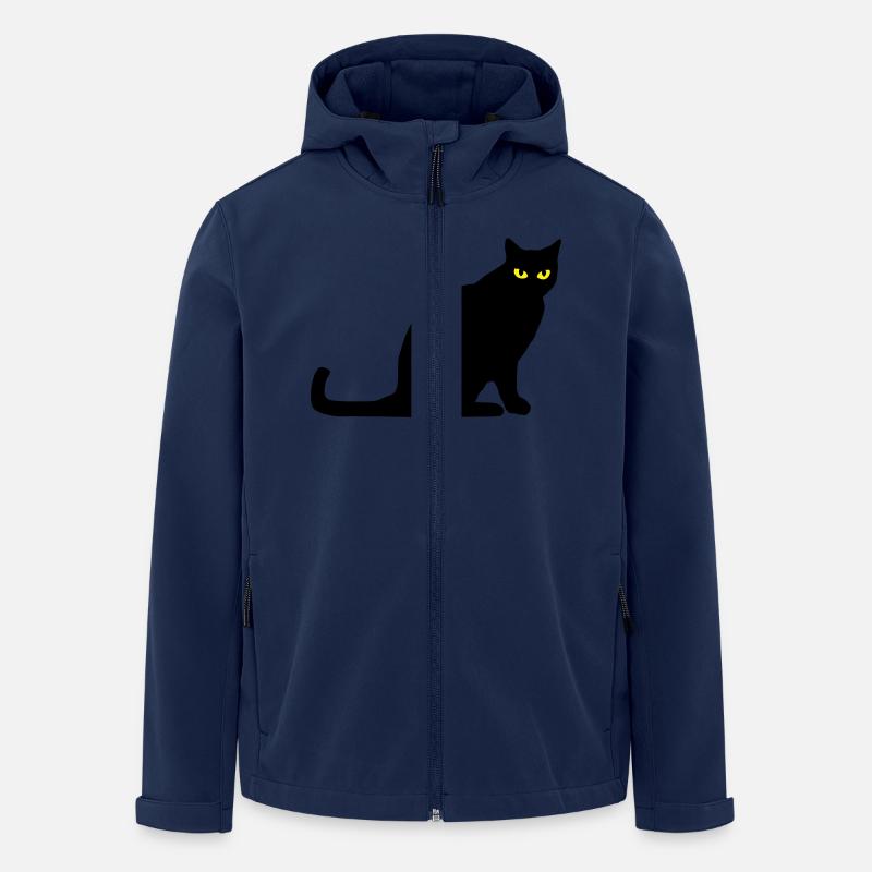 katze_c_2c - Recycelte Männer Softshell-Jacke von Stanley/Stella - Navy