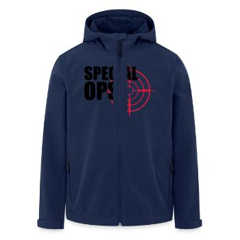 Special Ops crosshairs - Men’s Recycled Softshell Jacket by Stanley/Stella - navy - Front - AI Model Male 185 light (185cm)