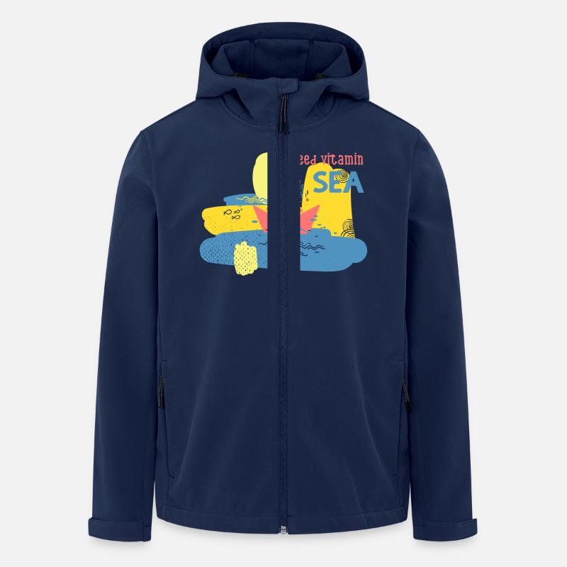 I need Vitamin Sea-Text - Recycelte Männer Softshell-Jacke von Stanley/Stella - Navy