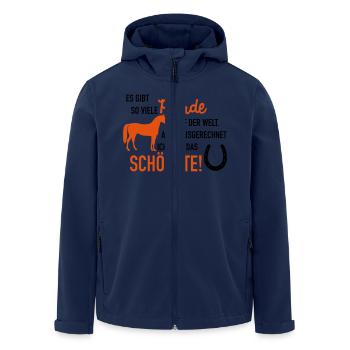Schönstes Pferd - Recycelte Männer Softshell-Jacke von Stanley/Stella - Navy - Vorne - AI Model Male 185 light (185cm)