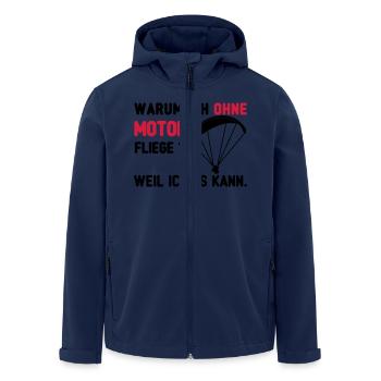 ohne motor paragliding - Recycelte Männer Softshell-Jacke von Stanley/Stella - Navy - Vorne - AI Model Male 185 light (185cm)