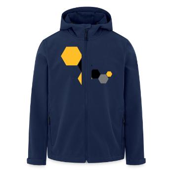 Waben 6 - Recycelte Männer Softshell-Jacke von Stanley/Stella - Navy - Vorne - AI Model Male 185 light (185cm)