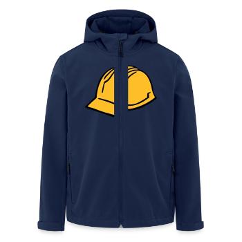 Bau Helm - Recycelte Männer Softshell-Jacke von Stanley/Stella - Navy - Vorne - AI Model Male 185 light (185cm)
