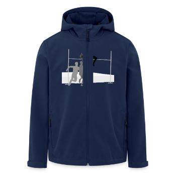 Hochsprung - Recycelte Männer Softshell-Jacke von Stanley/Stella - Navy - Vorne - AI Model Male 185 light (185cm)