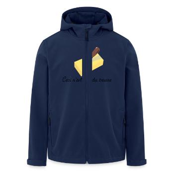 ceci n'est pas du beurre - Veste softshell homme en polyester recyclé Stanley/Stella - marine - Devant - AI Model Male 185 light (185cm)