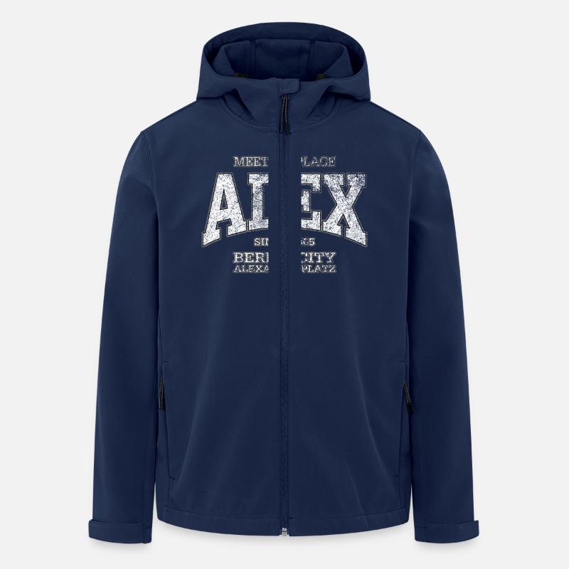 Alex Berlin Alexanderplatz (extrême blanc ancien) - Veste softshell homme en polyester recyclé Stanley/Stella - marine