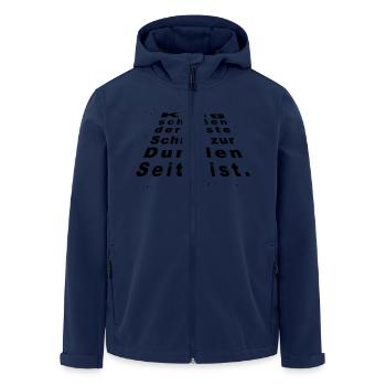 Shoot smb. 'S mouth off - Men’s Recycled Softshell Jacket by Stanley/Stella - navy - Front - AI Model Male 185 light (185cm)