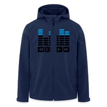 Equalizer - Men’s Recycled Softshell Jacket by Stanley/Stella - navy - Front - AI Model Male 185 light (185cm)