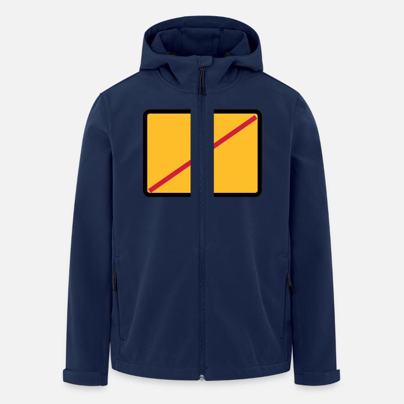 Ortsausgangsschild mit deinem Text - Recycelte Männer Softshell-Jacke von Stanley/Stella - Navy