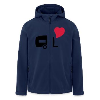 camping_love - Veste softshell homme en polyester recyclé Stanley/Stella - marine - Devant - AI Model Male 185 light (185cm)