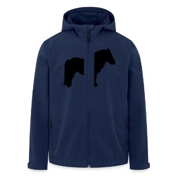Pony Silhouette - Men’s Recycled Softshell Jacket by Stanley/Stella - navy - Front - AI Model Male 185 light (185cm)