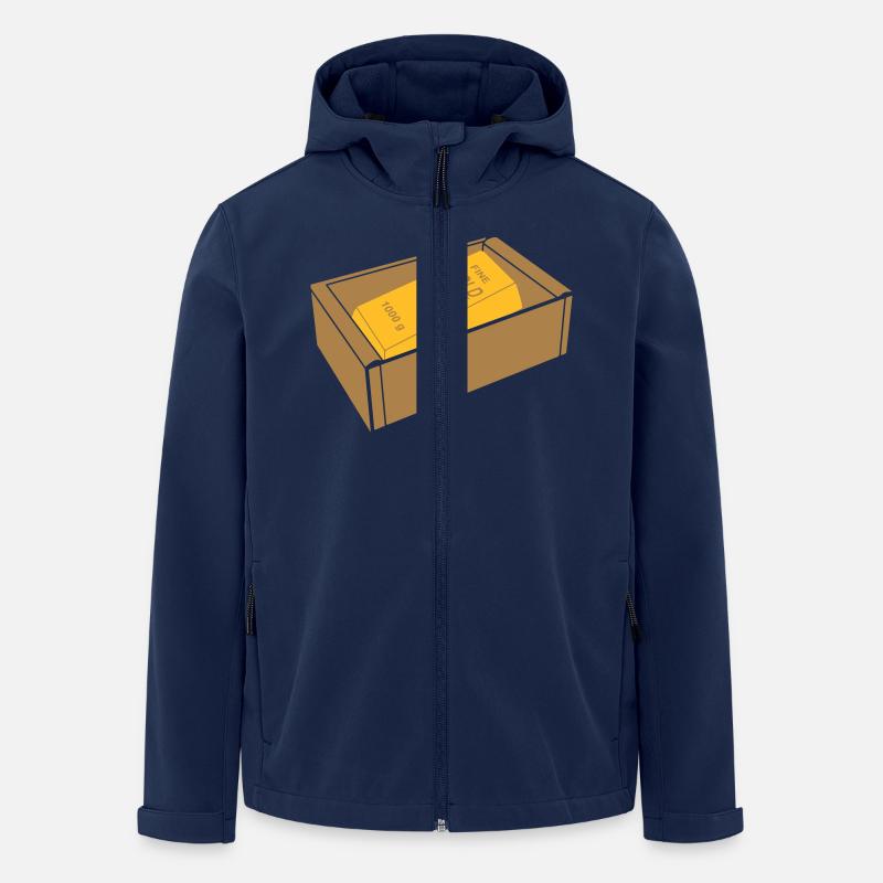 Box mit Goldbarren - Recycelte Männer Softshell-Jacke von Stanley/Stella - Navy