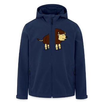 bison - Recycelte Männer Softshell-Jacke von Stanley/Stella - Navy - Vorne - AI Model Male 185 light (185cm)