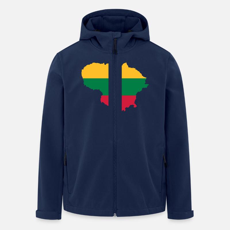 Litauen - Recycelte Männer Softshell-Jacke von Stanley/Stella - Navy