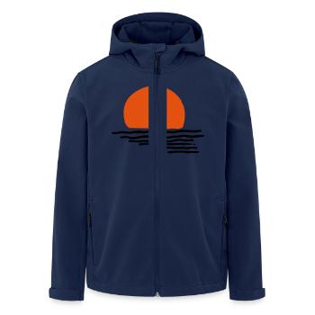 Coucher du soleil - Veste softshell homme en polyester recyclé Stanley/Stella - marine - Devant - AI Model Male 185 light (185cm)