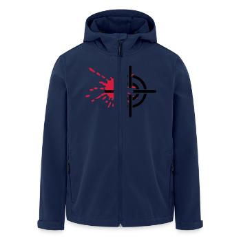 Fadenkreuz - Recycelte Männer Softshell-Jacke von Stanley/Stella - Navy - Vorne - AI Model Male 185 light (185cm)