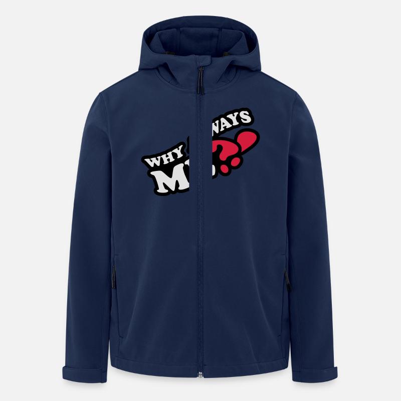 Why Always Me - Men’s Recycled Softshell Jacket by Stanley/Stella - navy