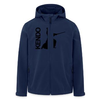 Kendo, martial arts, sword, mask, sword fight - Men’s Recycled Softshell Jacket by Stanley/Stella - navy - Front - AI Model Male 185 light (185cm)