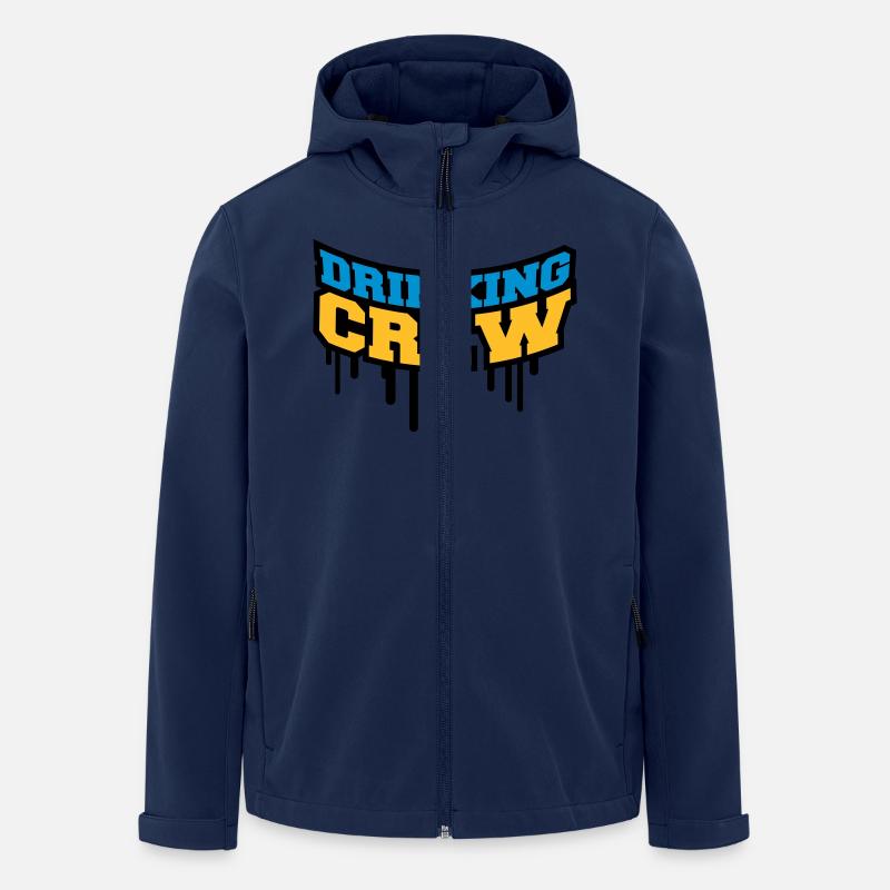 Drinking Crew Graffiti - Veste softshell homme en polyester recyclé Stanley/Stella - marine