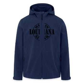 made in louisiana m1k2 - Men’s Recycled Softshell Jacket by Stanley/Stella - navy - Front - AI Model Male 185 light (185cm)