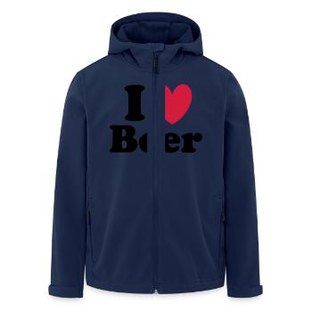 Beer - Recycelte Männer Softshell-Jacke von Stanley/Stella - Navy - Vorne - AI Model Male 185 light (185cm)