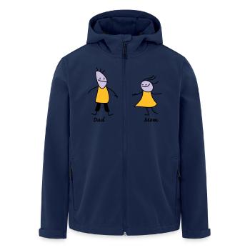 happy family - Veste softshell homme en polyester recyclé Stanley/Stella - marine - Devant - AI Model Male 185 light (185cm)