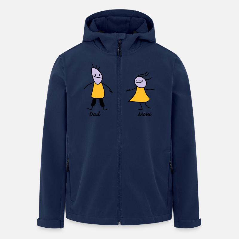 happy family - Recycelte Männer Softshell-Jacke von Stanley/Stella - Navy