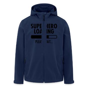 Superhero Loading- Please Wait... - Recycelte Männer Softshell-Jacke von Stanley/Stella - Navy - Vorne - AI Model Male 185 light (185cm)