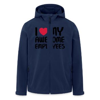 I Heart My Awesome Employees - Recycelte Männer Softshell-Jacke von Stanley/Stella - Navy - Vorne - AI Model Male 185 light (185cm)