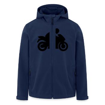 Motorcycle - Men’s Recycled Softshell Jacket by Stanley/Stella - navy - Front - AI Model Male 185 light (185cm)