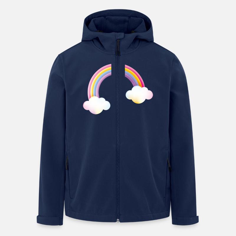 Smiley Rainbow - Veste softshell homme en polyester recyclé Stanley/Stella - marine