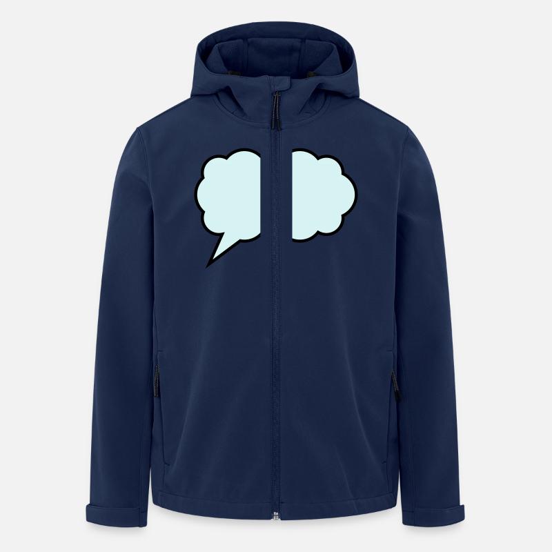 cloud bubble design - Men’s Recycled Softshell Jacket by Stanley/Stella - navy