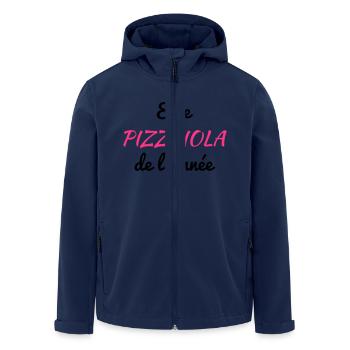 Pizza / Pizzaiolo / Pizza Chef / Pizzachef - Men’s Recycled Softshell Jacket by Stanley/Stella - navy - Front - AI Model Male 185 light (185cm)