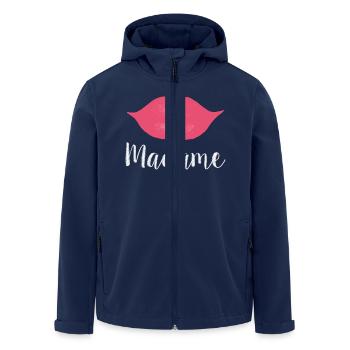 Madame Lips Big white - Veste softshell homme en polyester recyclé Stanley/Stella - marine - Devant - AI Model Male 185 light (185cm)