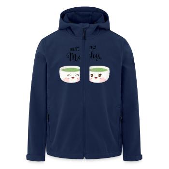 We're A Perfect Matcha - Recycelte Männer Softshell-Jacke von Stanley/Stella - Navy - Vorne - AI Model Male 185 light (185cm)