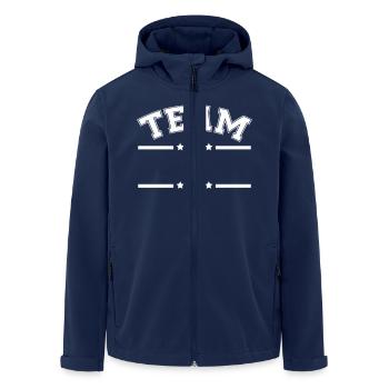 team strich stern - Recycelte Männer Softshell-Jacke von Stanley/Stella - Navy - Vorne - AI Model Male 185 light (185cm)