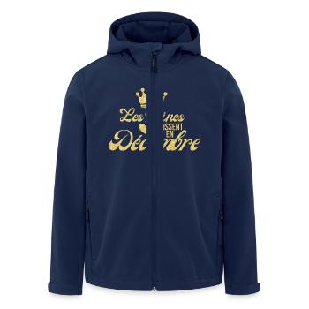 Königinnen werden im Dezember geboren goldener Glitzer - Recycelte Männer Softshell-Jacke von Stanley/Stella - Navy - Vorne - AI Model Male 185 light (185cm)