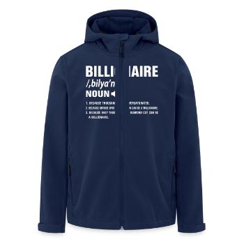 Billionaire Definition Motive for Success Types - Men’s Recycled Softshell Jacket by Stanley/Stella - navy - Front - AI Model Male 185 light (185cm)