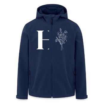 Minimalistische Blumen - Recycelte Männer Softshell-Jacke von Stanley/Stella - Navy - Vorne - AI Model Male 185 light (185cm)