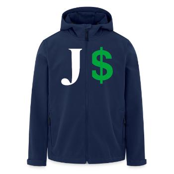 Buchstabe j Dollar - Recycelte Männer Softshell-Jacke von Stanley/Stella - Navy - Vorne - AI Model Male 185 light (185cm)