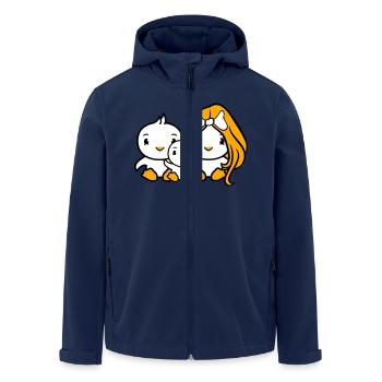 3 Birds Family Parents Mom Dad Three Child Baby - Men’s Recycled Softshell Jacket by Stanley/Stella - navy - Front - AI Model Male 185 light (185cm)