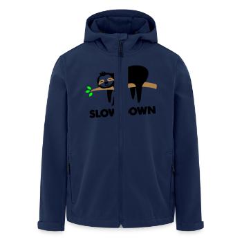 faultier slow down - Recycelte Männer Softshell-Jacke von Stanley/Stella - Navy - Vorne - AI Model Male 185 light (185cm)