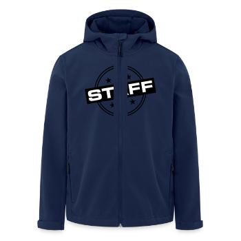 Staff - Recycelte Männer Softshell-Jacke von Stanley/Stella - Navy - Vorne - AI Model Male 185 light (185cm)
