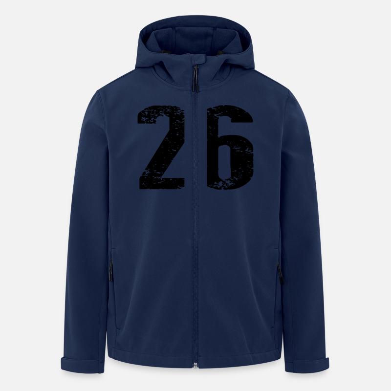 26 Zahl Trikot - Recycelte Männer Softshell-Jacke von Stanley/Stella - Navy