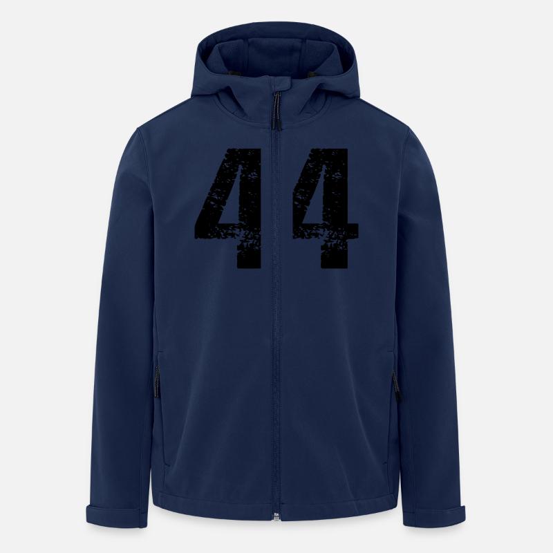 44 Zahl Trikot - Recycelte Männer Softshell-Jacke von Stanley/Stella - Navy