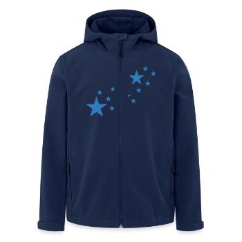 Star, stars - Men’s Recycled Softshell Jacket by Stanley/Stella - navy - Front - AI Model Male 185 light (185cm)