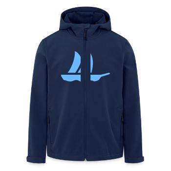 Segelboot (1c) - Men’s Recycled Softshell Jacket by Stanley/Stella - navy - Front - AI Model Male 185 light (185cm)