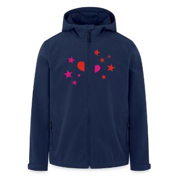 Heart, heart, love, Valentine, Valentine's Day, - Men’s Recycled Softshell Jacket by Stanley/Stella - navy - Front - AI Model Male 185 light (185cm)